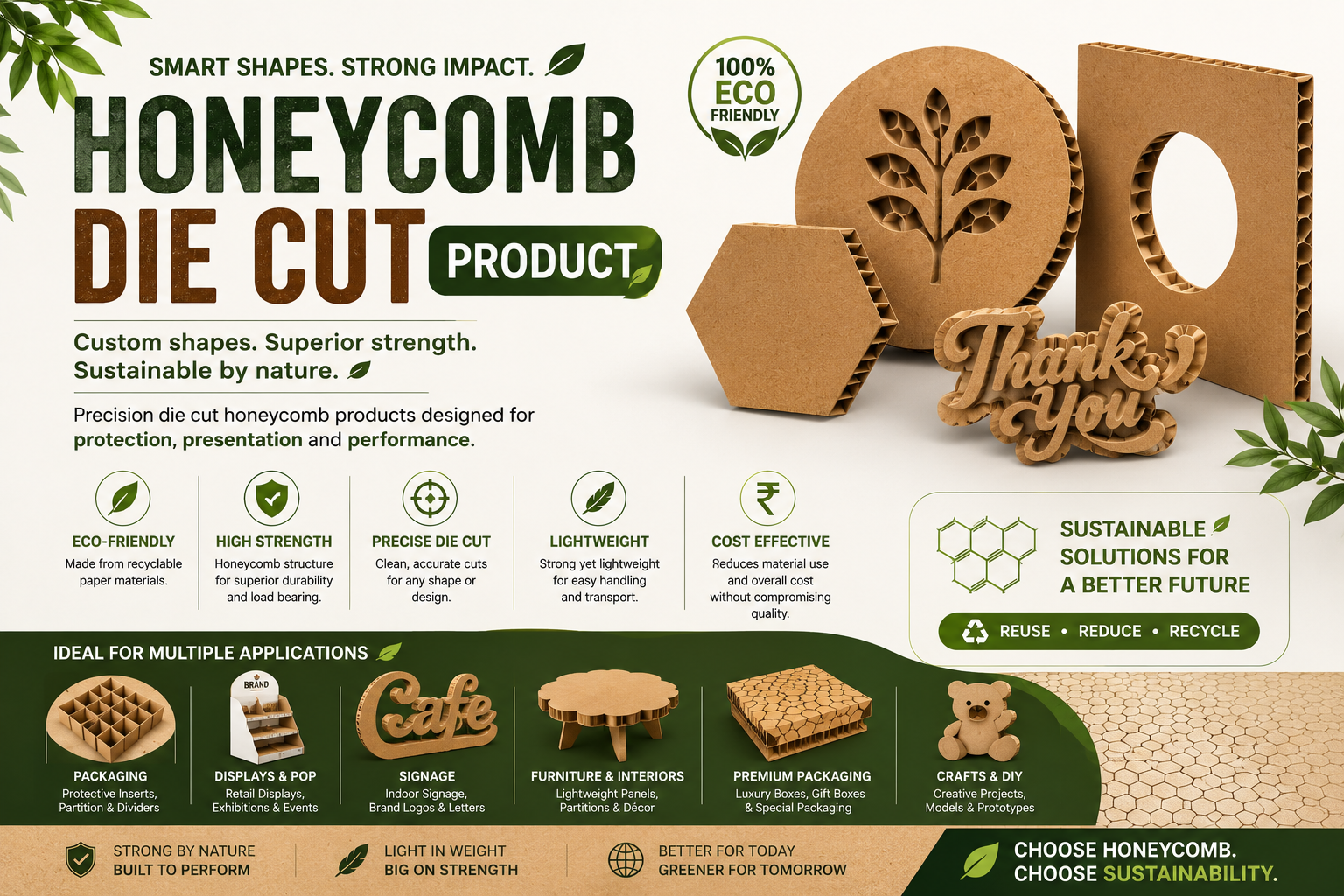 Honeycomb Die Cut Product - J Square Pack